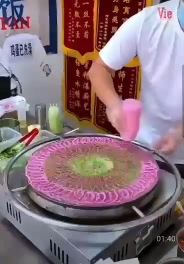 果蔬煎饼艺术品